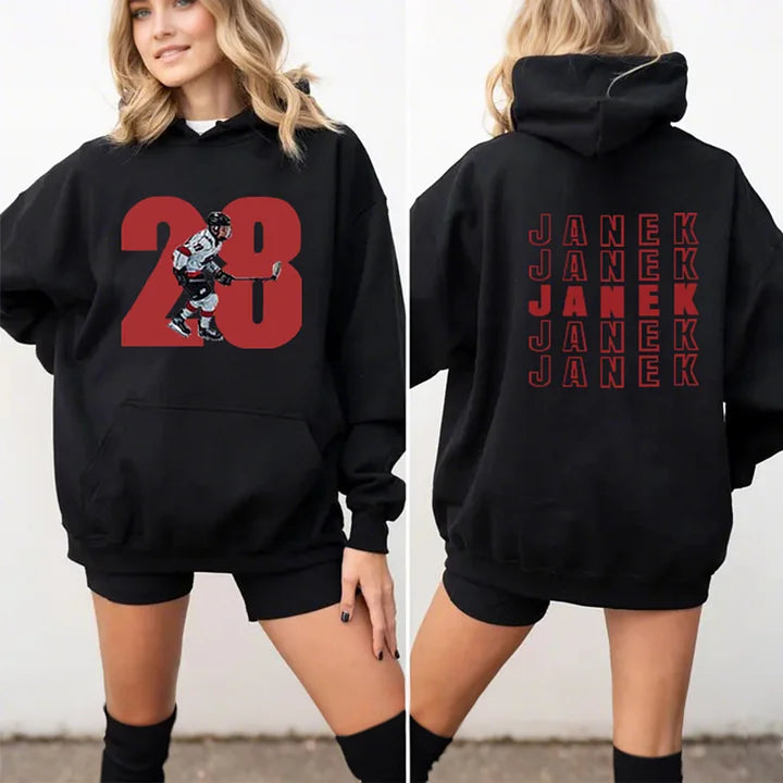 Personalized Photo Jersey Number Sweatshirt | Custom Repeated Back Name Baseball Crewneck