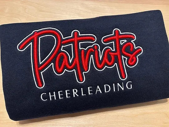 Personalized University Name 3D Puff Embroidery Crewneck, Game Day Sweatshirt