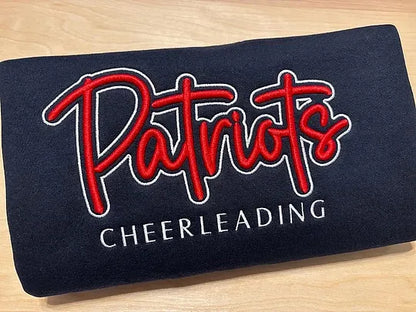 Personalized University Name 3D Puff Embroidery Crewneck, Game Day Sweatshirt