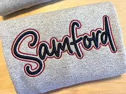 Personalized University Name 3D Puff Embroidery Crewneck, Game Day Sweatshirt