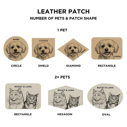 Custom Pet Leather Patch Trucker Hat | Engraved Pet Portrait Cap | Adjustable Unisex Hat for Pet Lovers