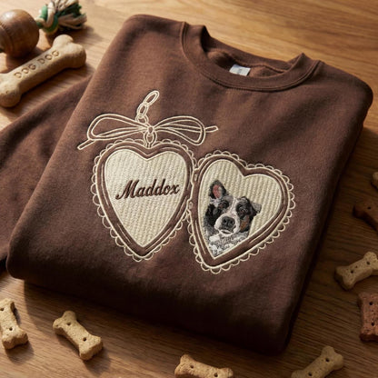 The Romantic Bow & Heart Personalized Pet Crewneck