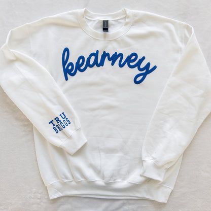 Personalized Custom Sports Puff Foam Print Crewneck Sweatshirt