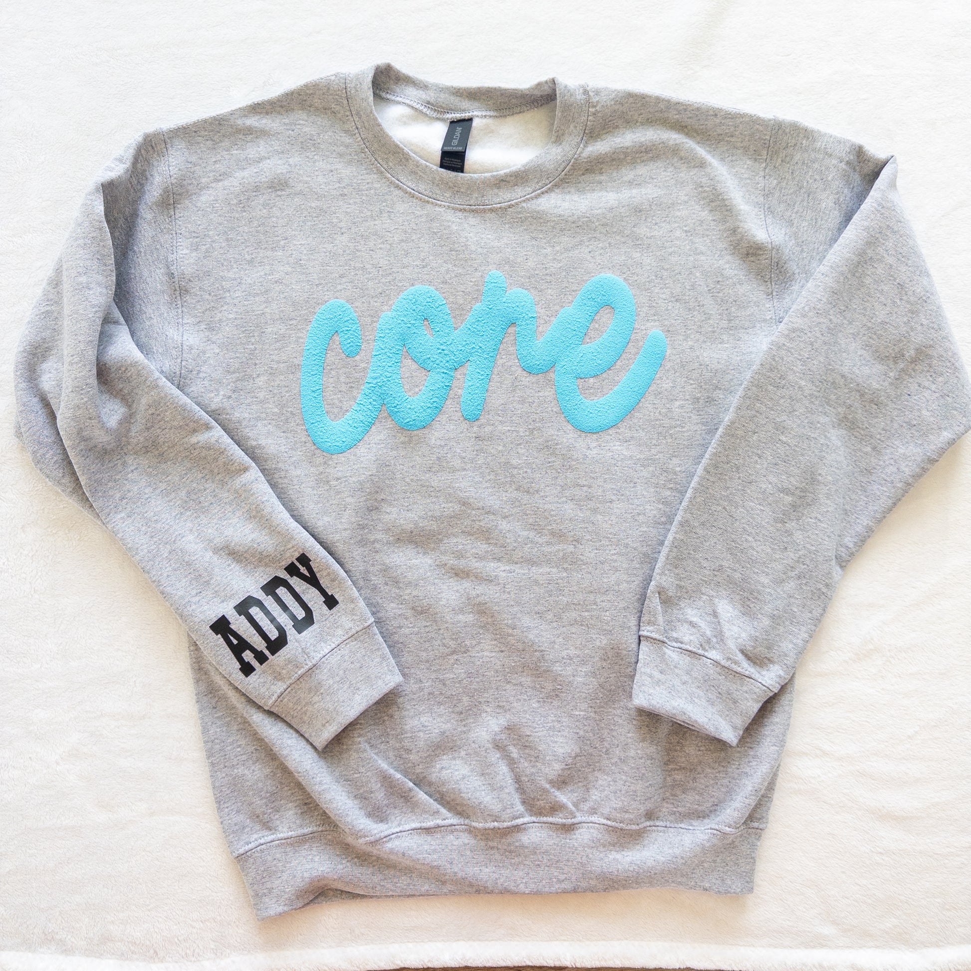 Personalized Custom Sports Puff Foam Print Crewneck Sweatshirt