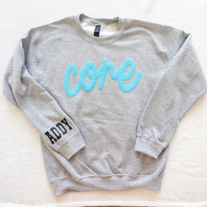 Personalized Custom Sports Puff Foam Print Crewneck Sweatshirt
