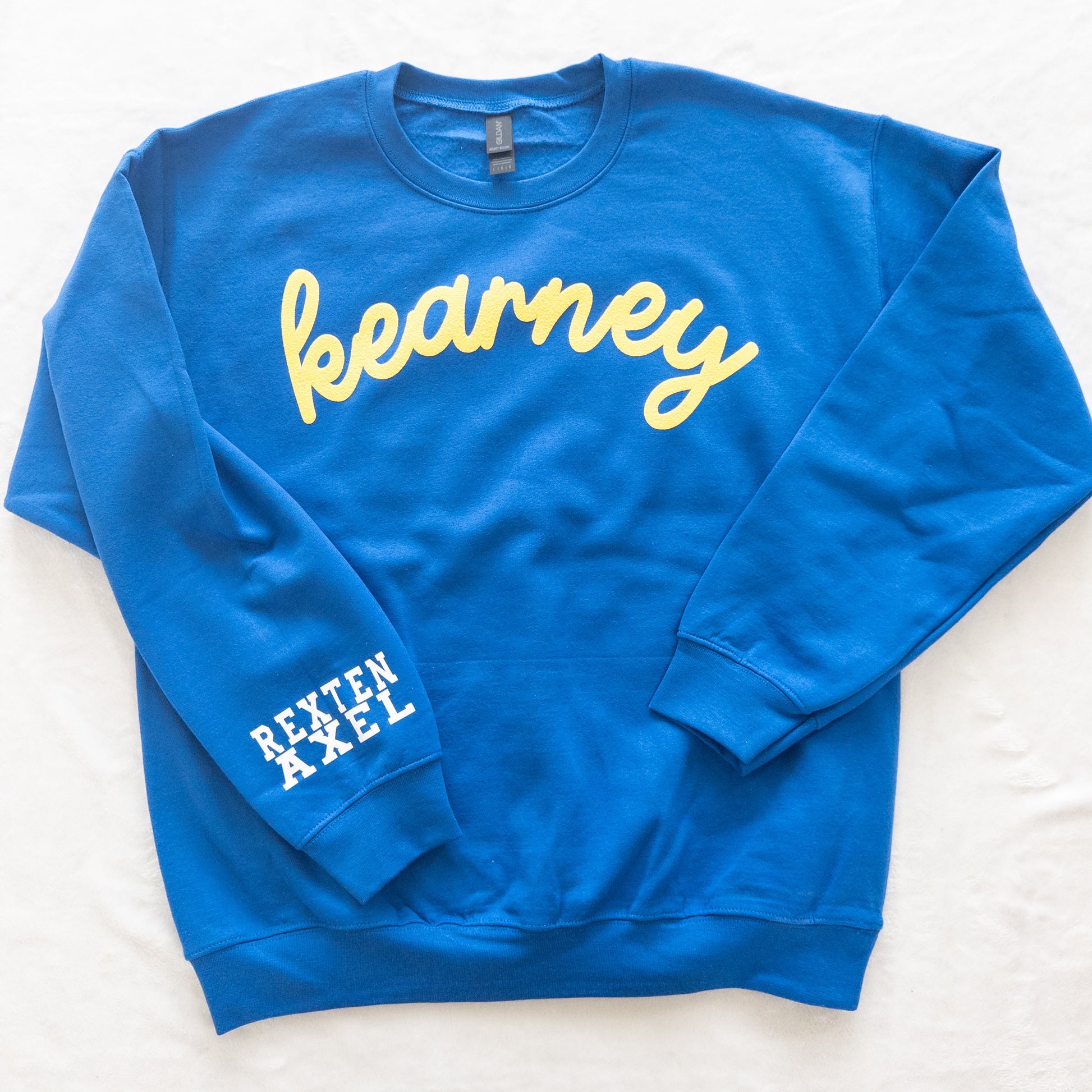 Personalized Custom Sports Puff Foam Print Crewneck Sweatshirt