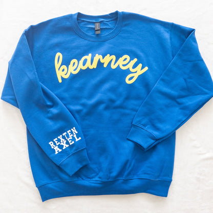 Personalized Custom Sports Puff Foam Print Crewneck Sweatshirt