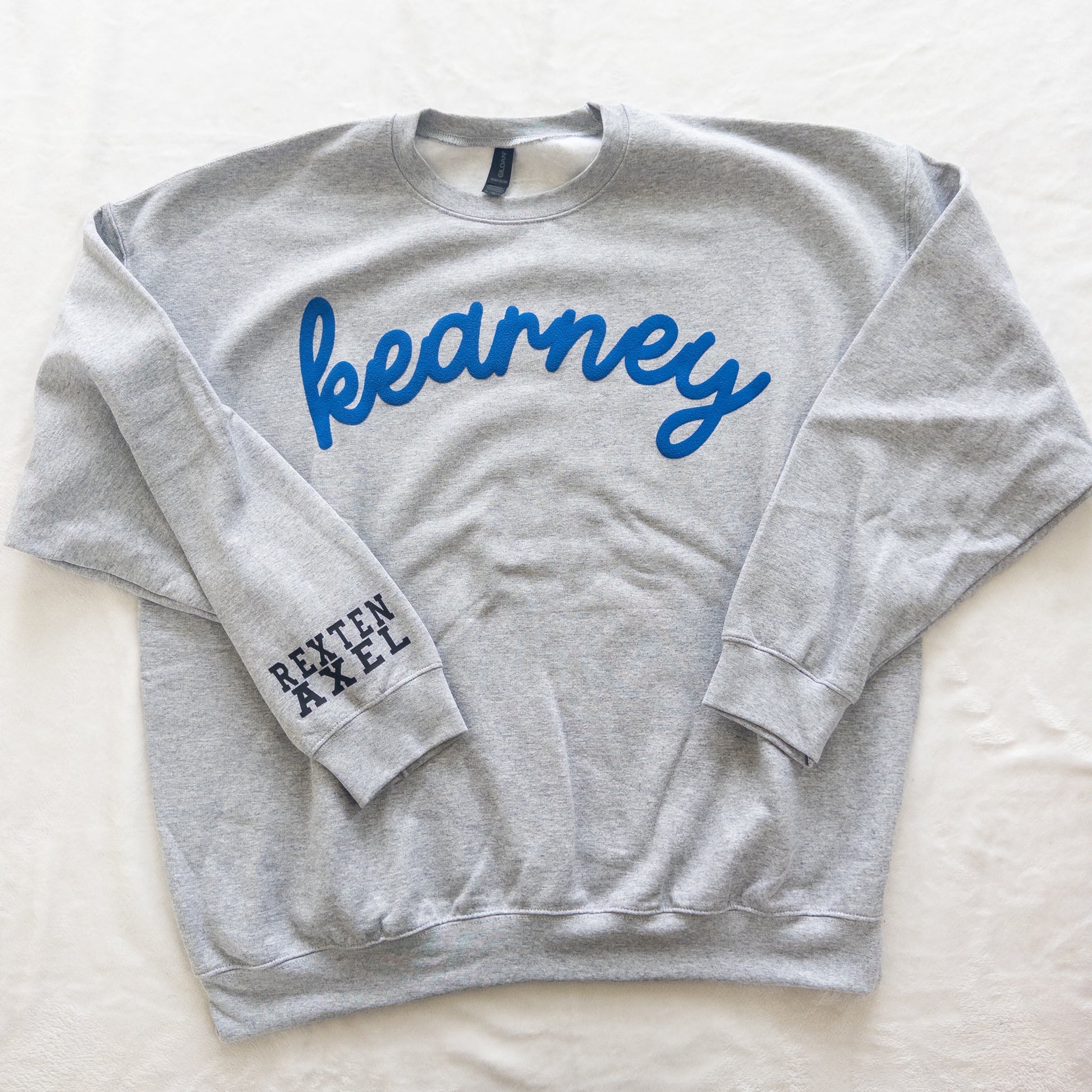 Personalized Custom Sports Puff Foam Print Crewneck Sweatshirt
