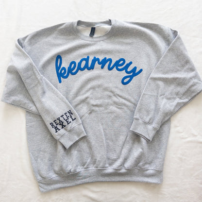 Personalized Custom Sports Puff Foam Print Crewneck Sweatshirt