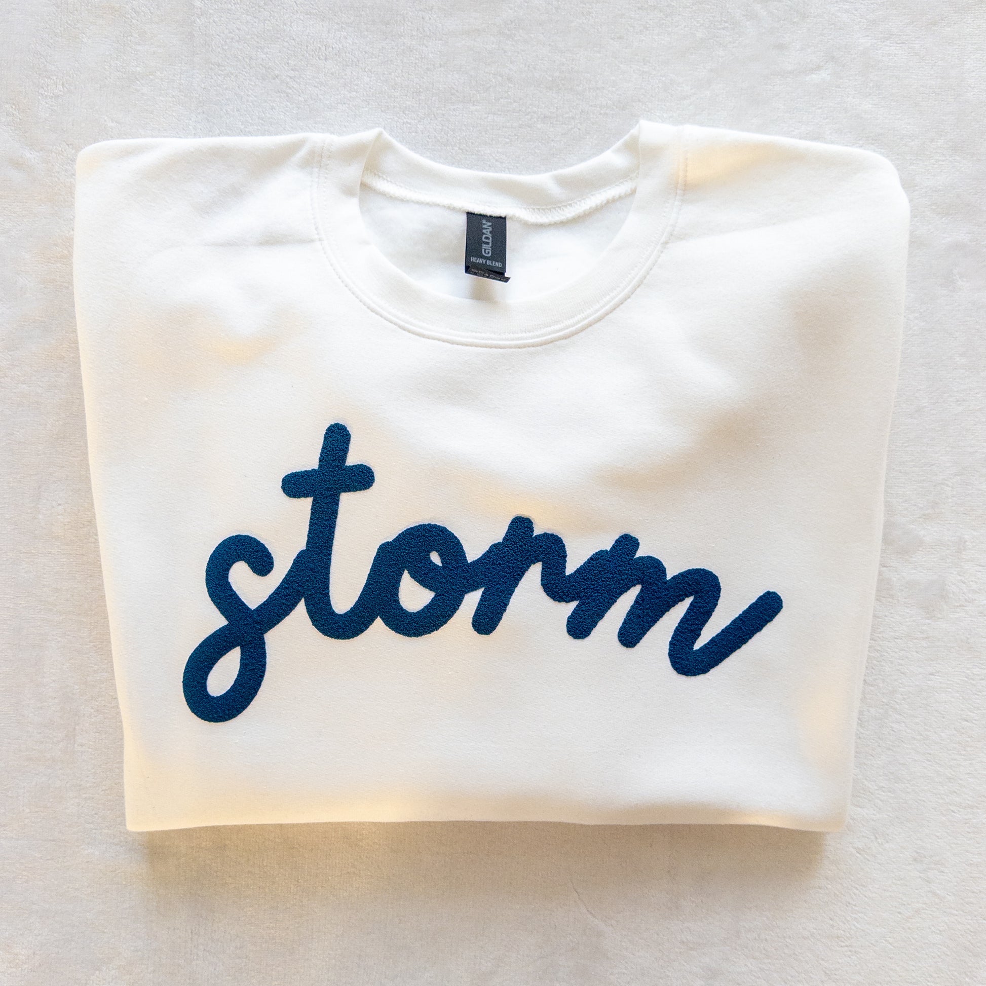 Personalized Custom Sports Puff Foam Print Crewneck Sweatshirt
