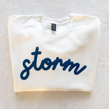 Personalized Custom Sports Puff Foam Print Crewneck Sweatshirt