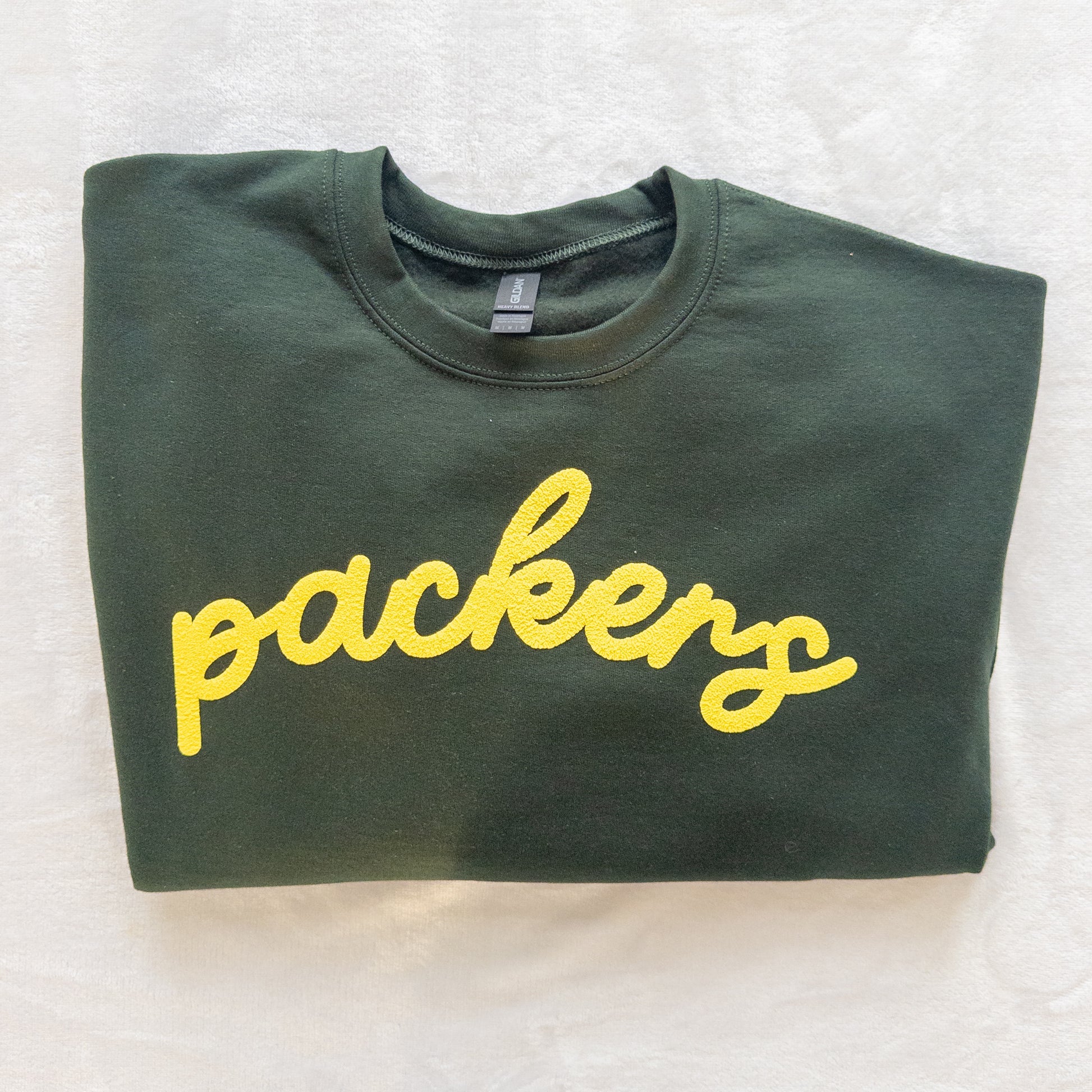 Personalized Custom Sports Puff Foam Print Crewneck Sweatshirt