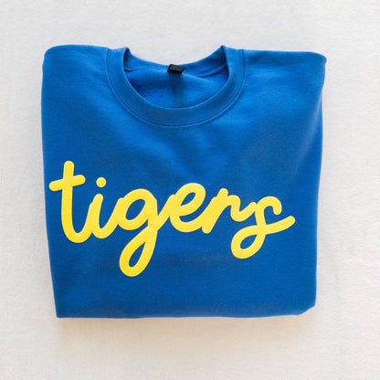 Personalized Custom Sports Puff Foam Print Crewneck Sweatshirt