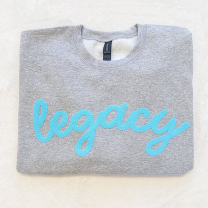 Personalized Custom Sports Puff Foam Print Crewneck Sweatshirt
