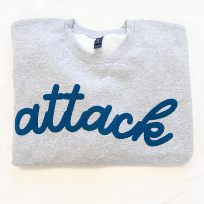 Personalized Custom Sports Puff Foam Print Crewneck Sweatshirt