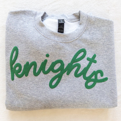 Personalized Custom Sports Puff Foam Print Crewneck Sweatshirt