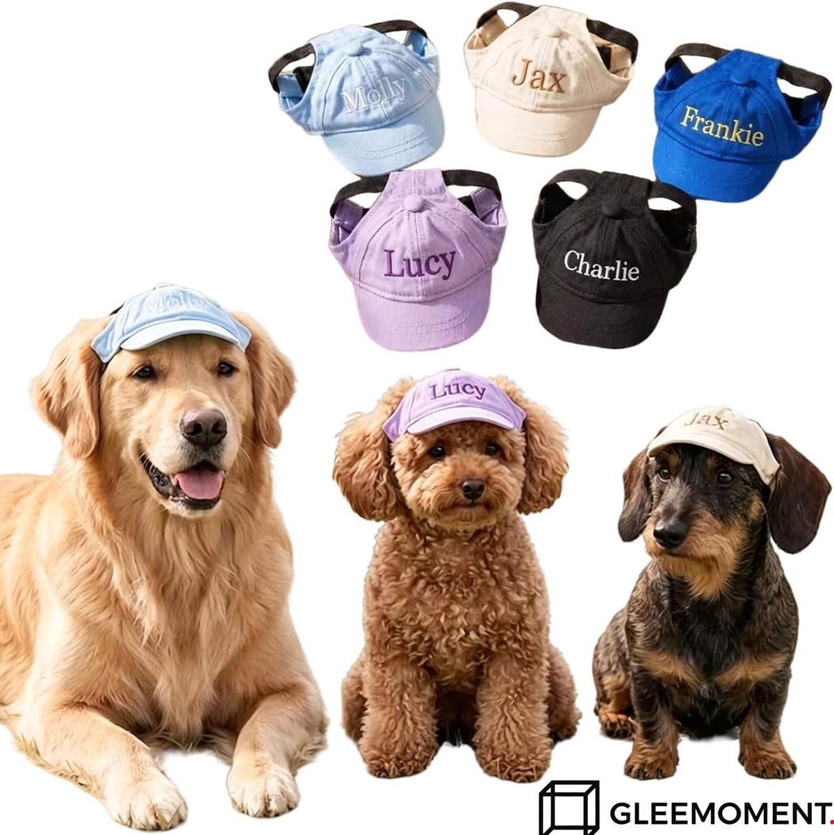 Personalized Custom Name Ponytail Dog Baseball Cap