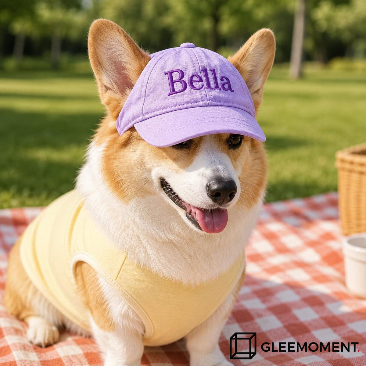 Personalized Custom Name Ponytail Dog Baseball Cap