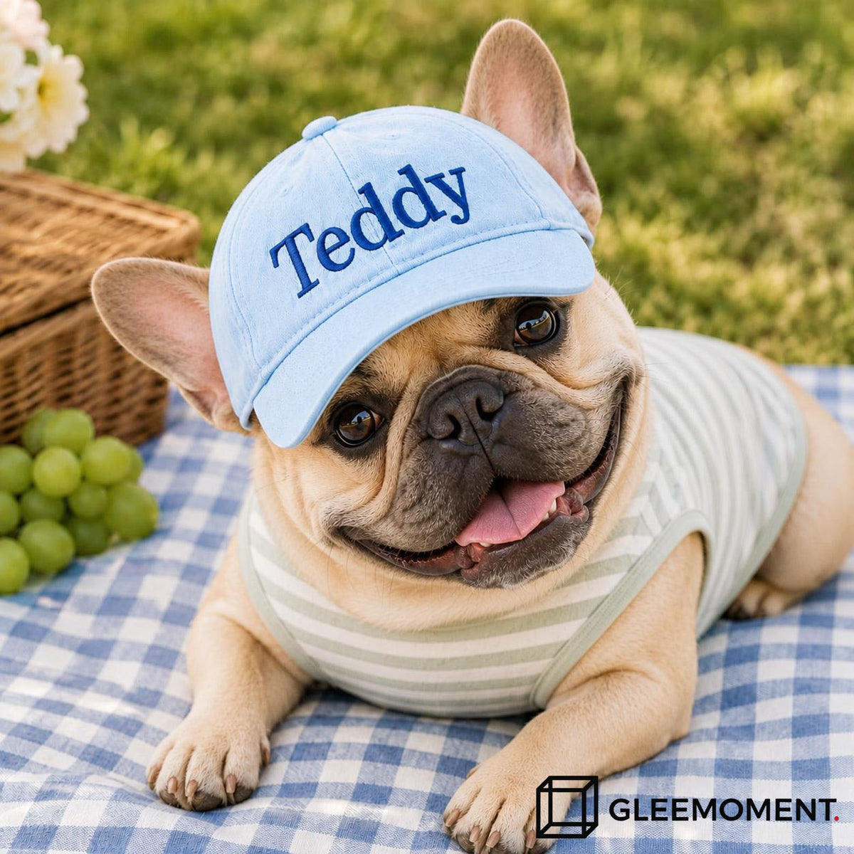 Personalized Custom Name Ponytail Dog Baseball Cap