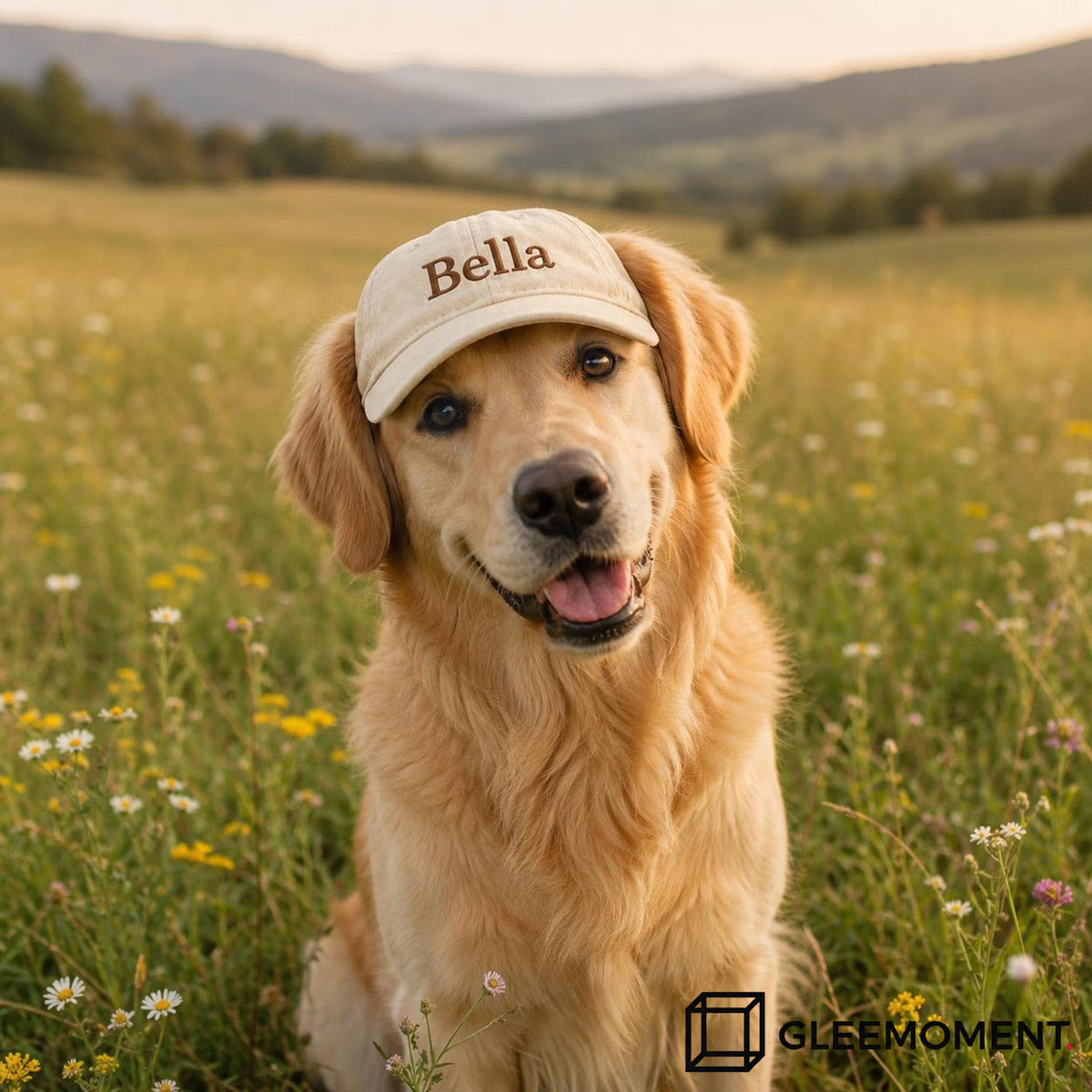 Personalized Custom Name Ponytail Dog Baseball Cap