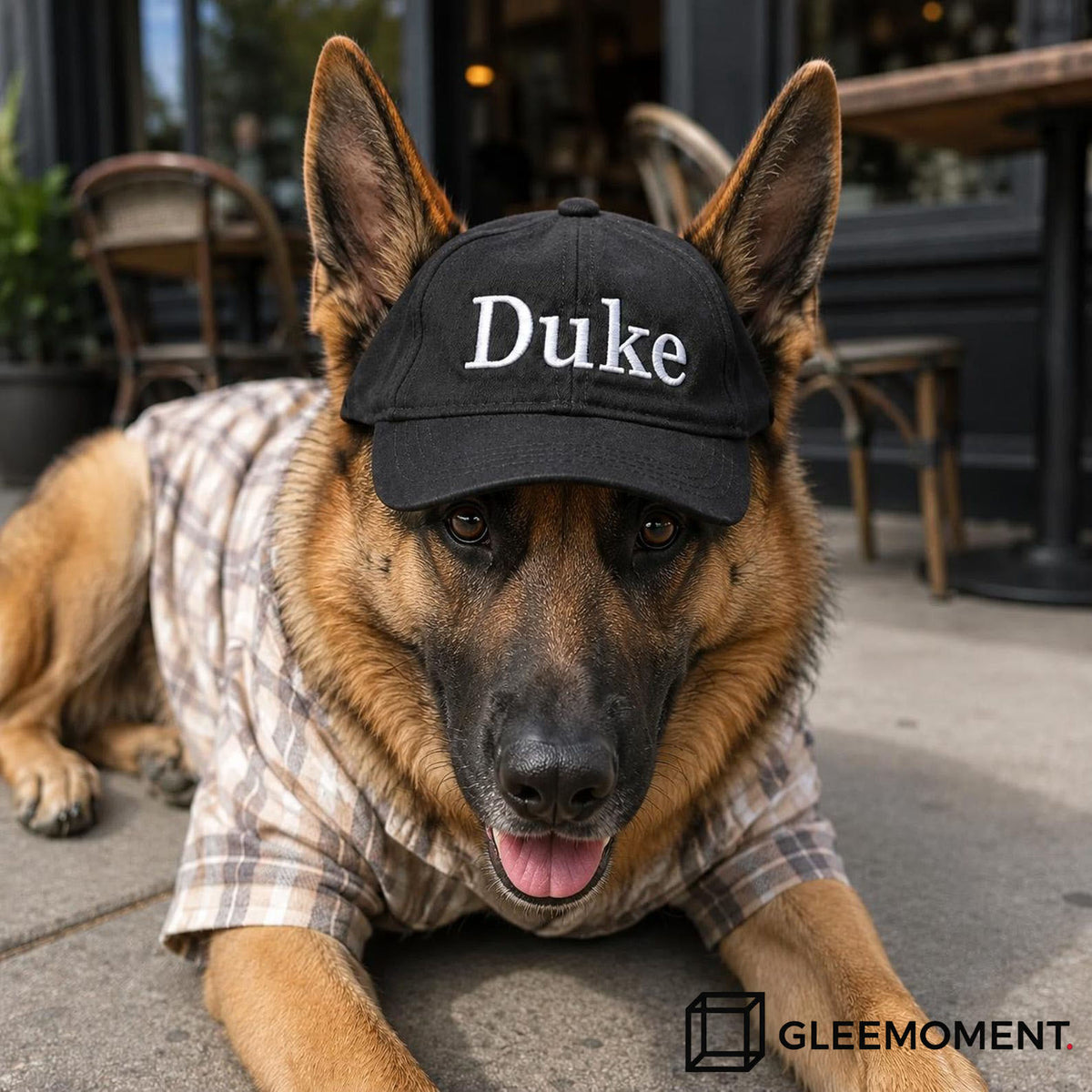 Personalized Custom Name Ponytail Dog Baseball Cap