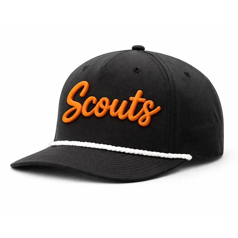 Custom 3D Puff Embroidery Script Rope Hat