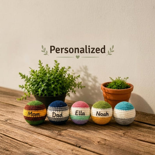 Custom Handmade Crochet Name Hacky Sack
