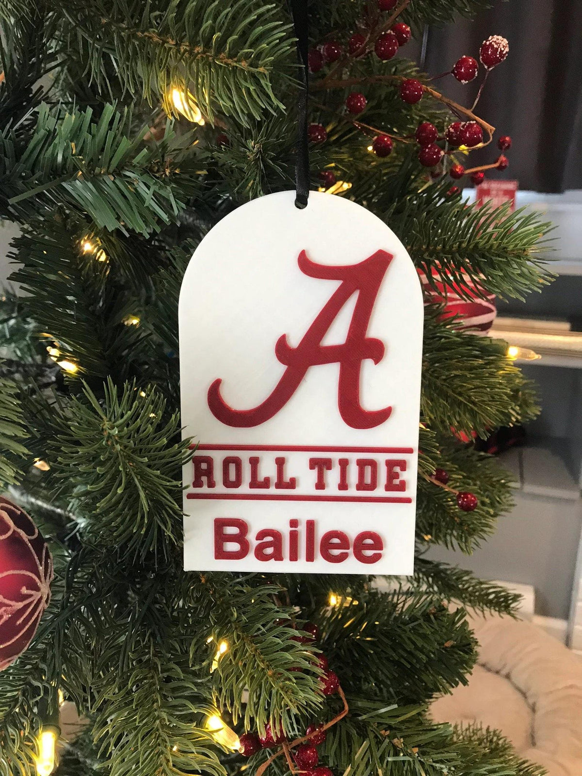 3D Printed Crimson Team Christmas Ornament