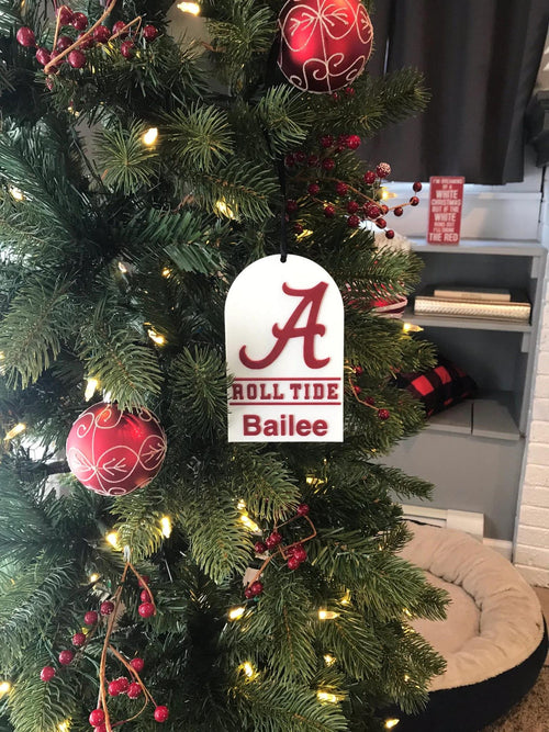 3D Printed Crimson Team Christmas Ornament