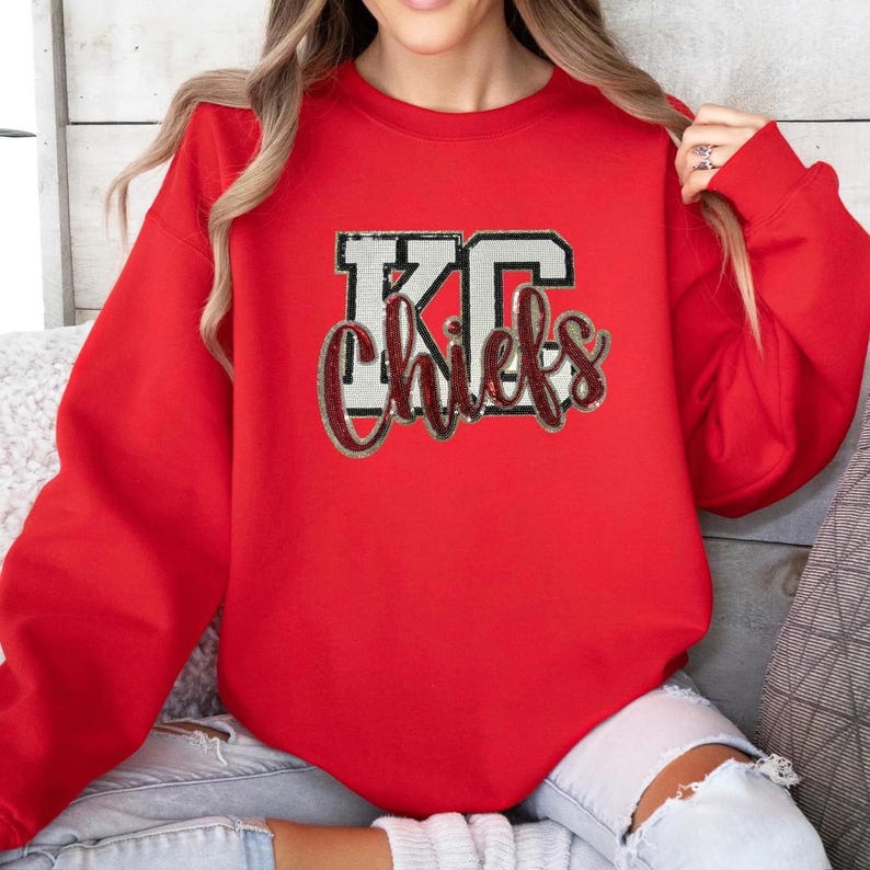 Bling Rhinestone Football Fan Sweatshirt