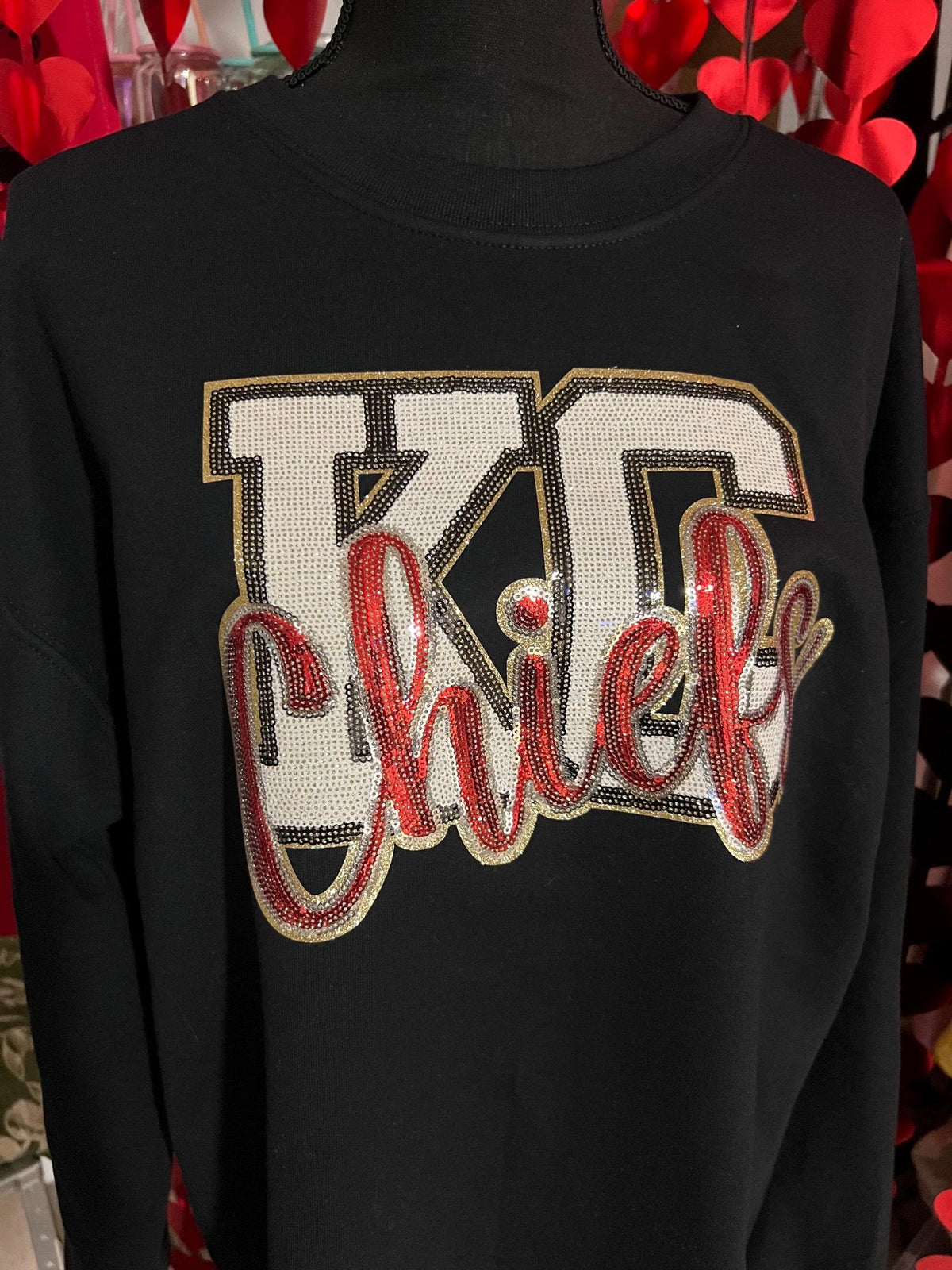 Bling Rhinestone Football Fan Sweatshirt
