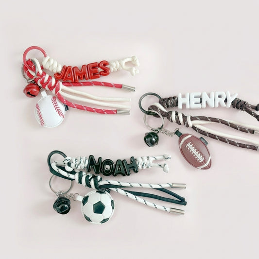 Custom Name Sports Ball Paracord Keychain