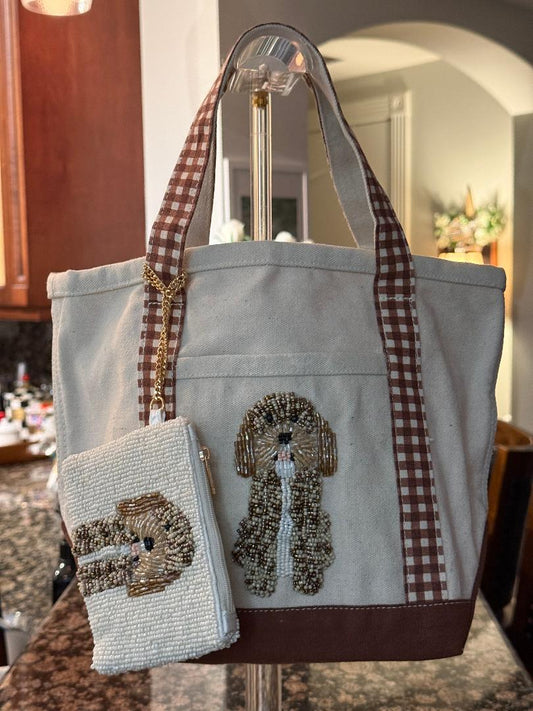 Personalized Beaded Pet Portrait Tote