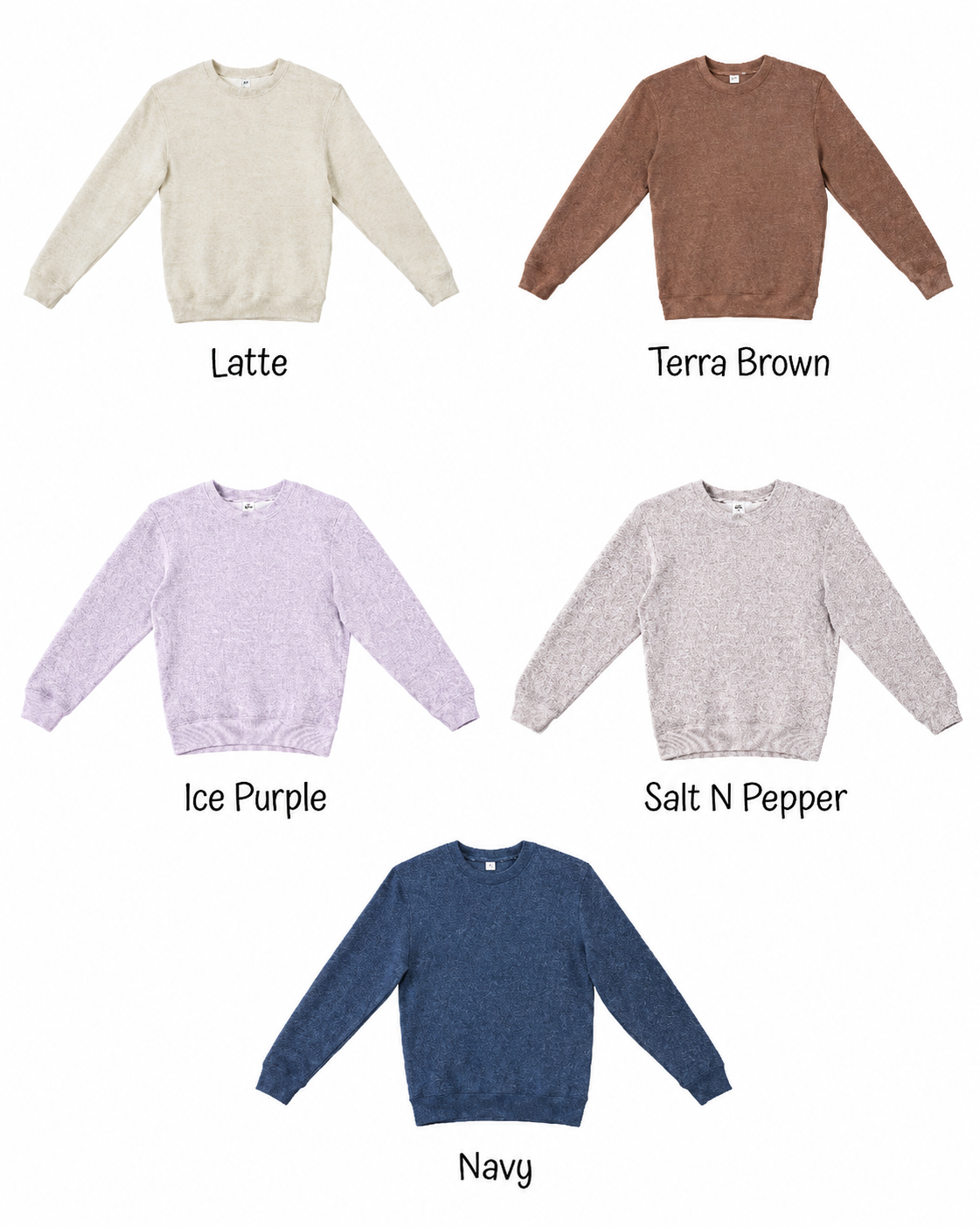 Custom Embroidered Textured Knit Mama Crewneck
