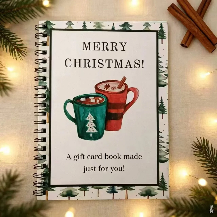 Christmas Spiral Gift Card Book