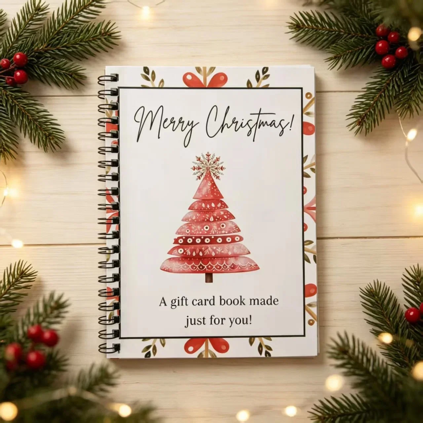 Christmas Spiral Gift Card Book