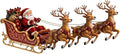 Santa Sleigh Reindeer Tabletop Ornament