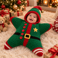 Baby Santa Star Knit Romper