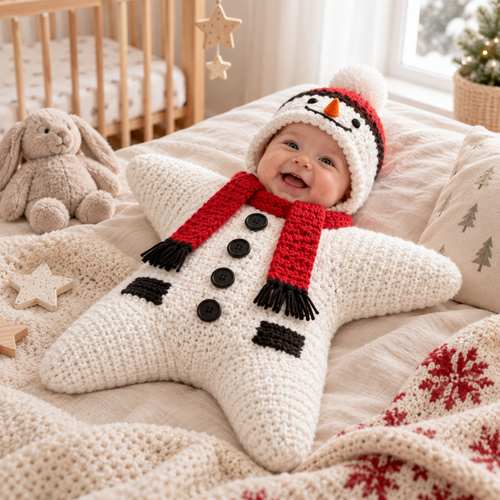 Baby Santa Star Knit Romper