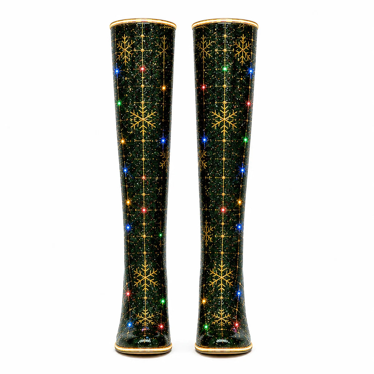 Candy Cane Swirl Knee High Boots