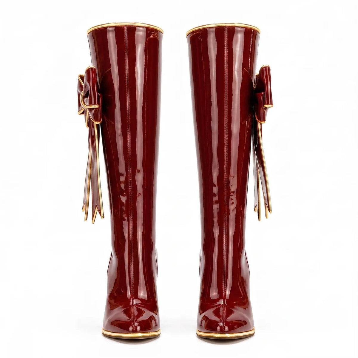 Candy Cane Swirl Knee High Boots