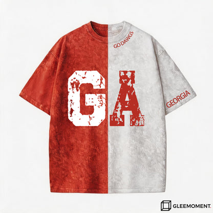 The Georgia State Pride Split Washed Graphic Tee