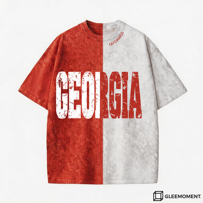 The Georgia State Pride Split Washed Graphic Tee