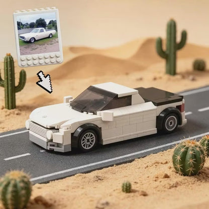 Personalized Photo-to-Car Brick Model, Custom Mini Replica of Your Vehicle