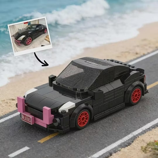 Personalized Photo-to-Car Brick Model, Custom Mini Replica of Your Vehicle