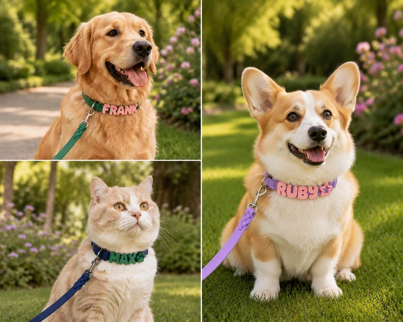 Personalized 3D Name Silicone Dog Collar