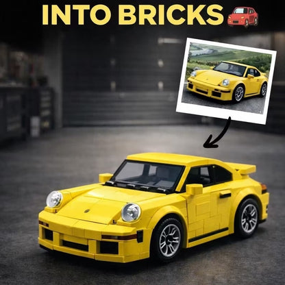 Personalized Photo-to-Car Brick Model, Custom Mini Replica of Your Vehicle