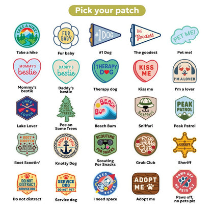 Personalized Adventure Patch Dog Bandana