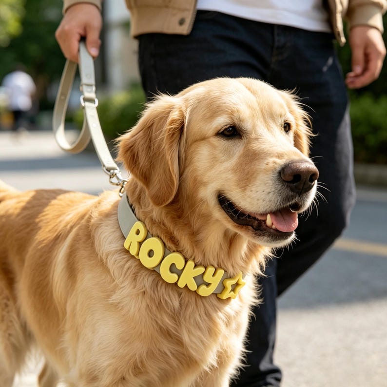 Personalized Bold Name Collar & Leash