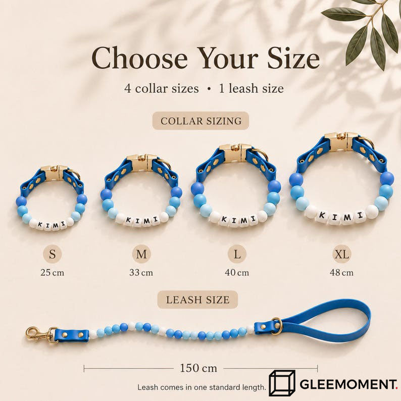 Personalized Beaded Name Collar & Leash